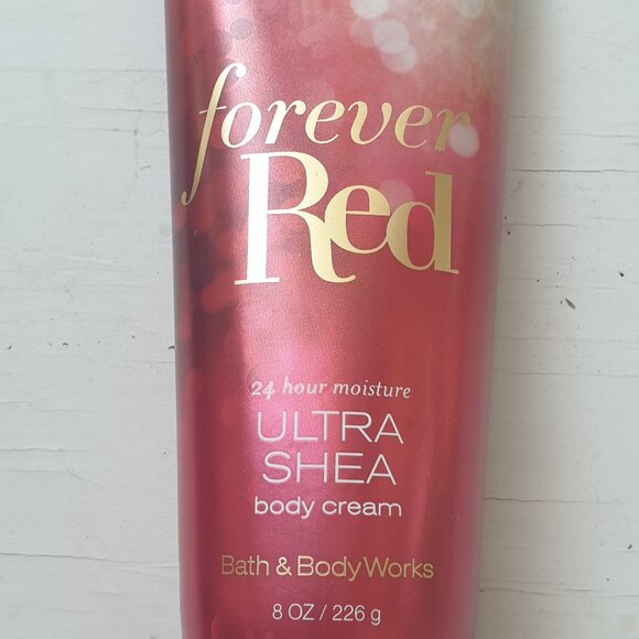 Bath & Body Works Forever Red Ultra Shea Body Cream 8 Oz & Shower Gel 10 Oz - Picture 5 of 8